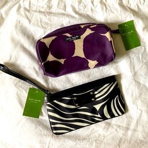 Kate spade makeup bag and zippered Chrissy.